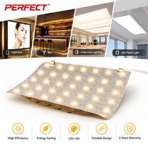 แผงไฟ LED แบบยืดหยุ่นบางพิเศษ ขนาด 150x150 มม. สำหรับไฟส่องหลังหินอ่อน ตัดได้ 24V ปรับความสว่างได้ รองรับ OEM/ODM - Product Image 1