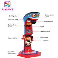 Funspace Machine de jeu d'arcade de boxe à monnayeur, thème sportif, rouge, haute qualité, avec prix d'usine pour centre de jeux