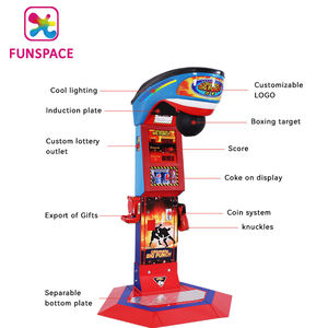 Funspace, máquina de juego de boxeo Arcade de punzonado rojo con monedas de tema deportivo de alta calidad con precio de fábrica para Game Center - Product Image 5