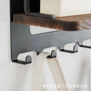 Wall Mounted Key Rack With <b>Shelf</b> And <b>Hooks</b> For Entryway Storage Organization - Product Image 3