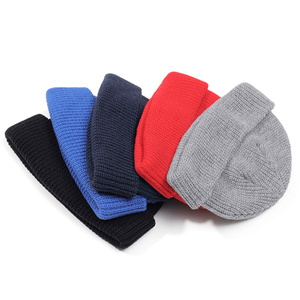 <span class=keywords><strong>Bonnet</strong></span> tricoté unisexe personnalisé en usine, taille adulte, couleur unie douce, avec logo personnalisé, <span class=keywords><strong>bonnet</strong></span> à revers - Product Image 2