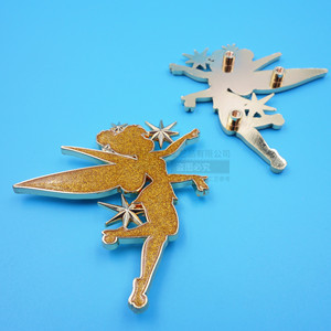 Placa de identificación de metal con diseño de sirena, etiqueta personalizada de aleación de zinc para maleta de niños y niñas - Product Image 4