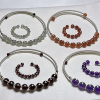 8mm Nature del stein elastisch 8mm rundes Perlen armband und Ringe für Frauen Männer