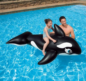 Dolphin gonflable montage <span class=keywords><strong>grande</strong></span> baleine <span class=keywords><strong>piscine</strong></span> équitation jouet adulte enfants flottant eau matelas cercle flottant radeau - Product Image 3
