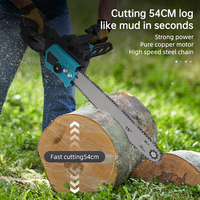 Scie à chaîne électrique rechargeable de 16 pouces, scie à chaîne électrique industrielle portable, scie à bois, machine à couper le bois