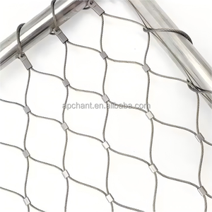 Chim Aviary Zoo Trung Quốc 40Mm Thép Không Gỉ Linh Hoạt Dây Ferrule Cáp Dây Lưới Net Cho Zoo Động Vật Lưới - Product Image 5