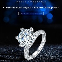 Bague pour femme en moissanite géométrique de 5 carats couleur D, super luxe, en argent sterling 925 plaqué or 18 carats, vente en gros transfrontalière