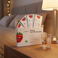 Solution Efficace pour Dents Sensibles en 14 Jours, Blanchiment Puissant, Améliore la Santé Dentaire, Sans Alcool, 28 Bandes, Marque Privée