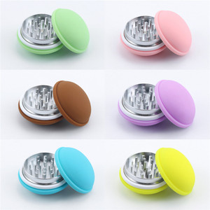 Wholesale Aluminum Alloy Herb Grinder Custom Candy-color 2 Layer <b>macaron</b> grinders Metal Tobacco Grinder Crusher Accessories - Product Image 4