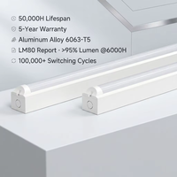 Barre lumineuse LED IP20 3CCT 60cm 120cm 150cm, couvercle PC dépoli commutable, alliage d'aluminium, garantie 5 ans, installation facile, pour écoles