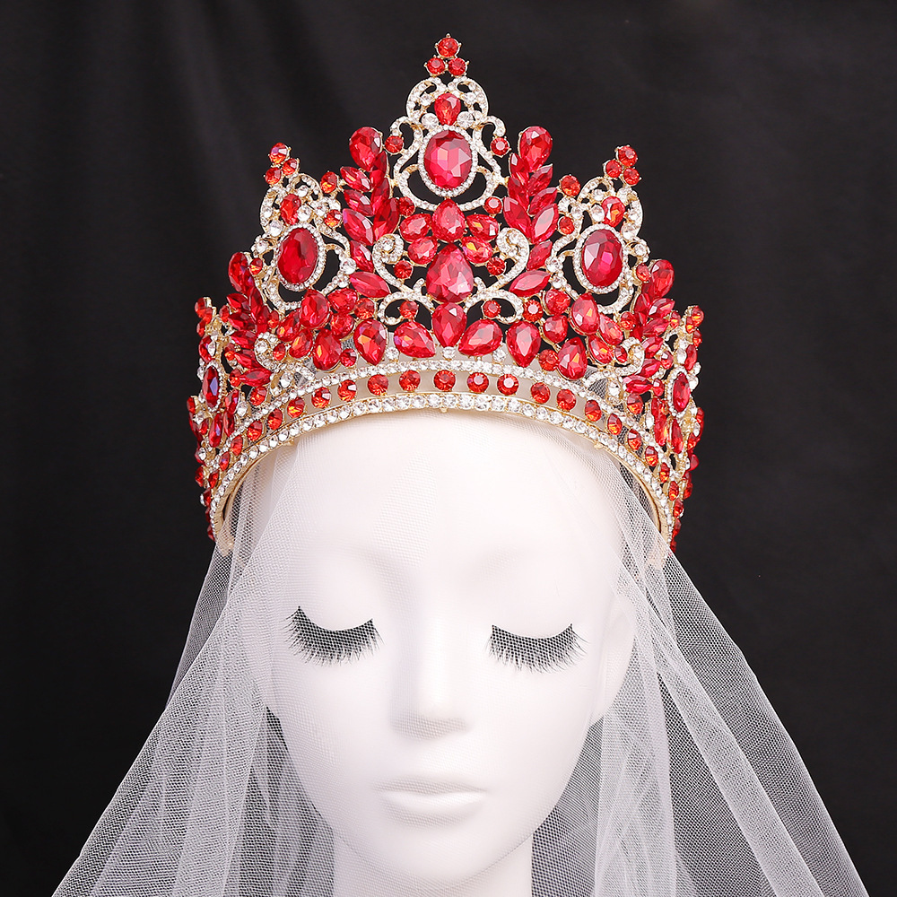 Big Luxury Baroque Rhinestone Crown for Wedding & Parties display picture 1