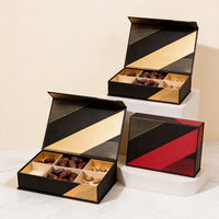 Caja de Papel Rígido con Cierre Magnético para Empaque de Lujo Personalizado con Logotipo, para Dátiles Premium de Ramadán, Chocolate y Baklava
