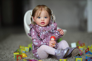 Muñeca <span class=keywords><strong>Reborn</strong></span> de 24 Pulgadas, Bebé Recién Nacido, Muñeca Lottie Princesa, Realista, Suave, de Vinilo y Silicona, Muñecas <span class=keywords><strong>Reborn</strong></span> <span class=keywords><strong>para</strong></span> Niños - Product Image 3