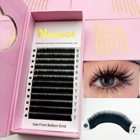 Extensions de cils inférieurs 0.15 0.2 J Curl 5/6/7/8mm, extensions de cils classiques en cachemire, extensions de cils plats, extensions de cils noirs mats