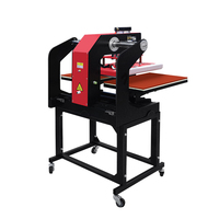 Presse à chaud pneumatique semi-automatique à double plateau 60x40cm pour le transfert thermique sur vêtements