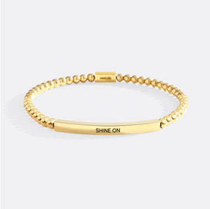 Bracelet extensible en acier inoxydable avec logo personnalisé, phrase inspirante, mots gravés, barre gravée, bijoux encourageants et motivants - Product Image 3