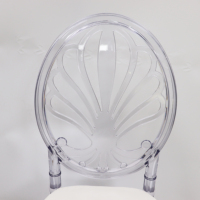Chaise de mariage Chiavari élégante en acrylique plexiglas, dossier transparent, pour restaurants en plein air, cafés modernes, événements