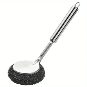 Cepillo de Acero Inoxidable para Ollas, Cepillo Especial para Lavar Ollas, Cepillo de Lana de Acero con Mango Largo, Cepillo para Limpiar Platos, Herramienta Mágica para Ollas - Product Image 1