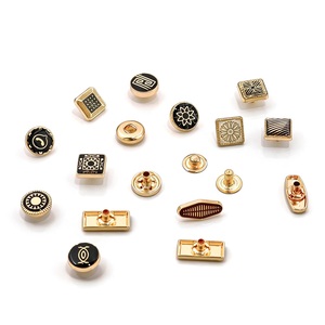Boutons-pression métalliques personnalisés avec logo, design rectangulaire en relief, style classique, boutons pour vêtements, thobe, attaches décoratives - Product Image 6