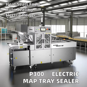 Máquina eléctrica automática de sellado térmico 6P300-V para alimentos y plástico MAP embalaje carne y mariscos bandeja sellador - Product Image 3