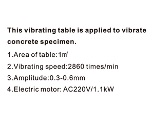 Tavola Vibrante da <span class=keywords><strong>Un</strong></span> <span class=keywords><strong>Metro</strong></span> Quadrato, Strumento Geotecnico <span class=keywords><strong>per</strong></span> Compattazione di Campioni di Calcestruzzo e Test di Densità - Product Image 4