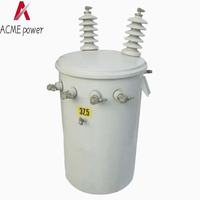 Transformateur monophasé Acme Power Three 10 kV monté sur poteau avec réservoir étanche pour la distribution de l'énergie aérienne