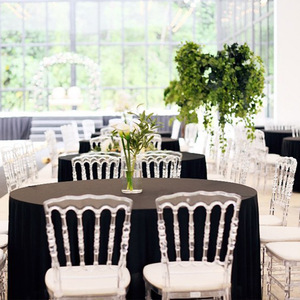 現代のインターネットで話題のPCプラスチック製透明アクリル製ウェディングホールテーマ宴会場商業用ダイニングチェア - Product Image 4