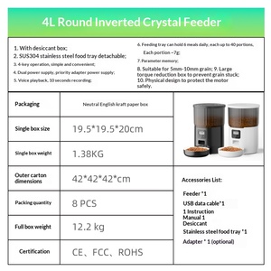 Comedero Automático <span class=keywords><strong>para</strong></span> Mascotas de Acero Inoxidable, con WiFi y Control por Aplicación, Dispensador de Comida <span class=keywords><strong>para</strong></span> Gatos y <span class=keywords><strong>Perros</strong></span>, Superventas - Product Image 6