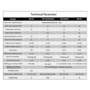 Aotai NBC 500II 500 Ampère 380V zware industriële roestvrijstalen IGBT <span class=keywords><strong>inverter</strong></span> gas CO2 beschermde boog MAG <span class=keywords><strong>MIG</strong></span> lasmachine - Product Image 5
