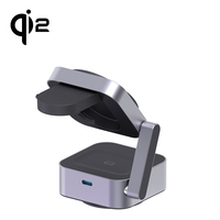 Qi2 3-en-1 Aspirateur électrique pliable magnétique 3in1 Station de charge sans fil avec protection OTP et OVP Fonction PD 3.0