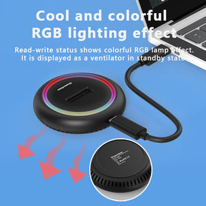 RGB USB C <span class=keywords><strong>M</strong></span>.2 SATA/NVME SSD حاوية USB C محطة لرسو السفن بروتوكول مزدوج خارجي USB3.1 Gen2 <span class=keywords><strong>M</strong></span>.2 NGFF و NVME SSD حافظة - Product Image 6