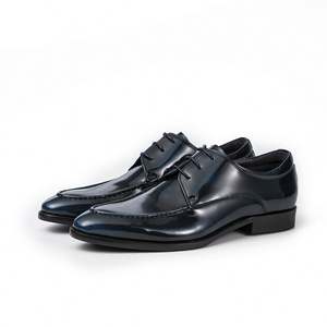 Zapatos de cuero estilo inglés, redondos, marrones, de diseñador, para hombre, con cordones, de cuero genuino de alta calidad, informales. - Product Image 4