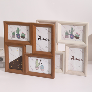 Nuovo arrivo 2 colori classici MDF Collage cornice per foto all'ingrosso di colore del legno in piedi appesa pareti Decorative Art Pic Frame - Product Image 6