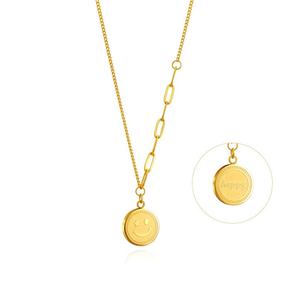 Collares con Colgante Modernos 2026, Joyería Minimalista Hipoalergénica, Acero Inoxidable 316L, Chapado en Oro PVD de 18k, Collar con Diseño de Sonrisa para Mujer - Product Image 5