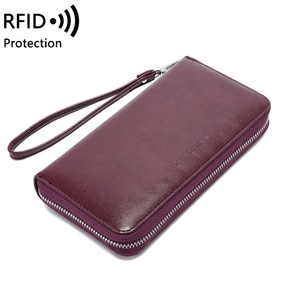 Boshiho Hot Selling Women <b>Wallet</b> <b>RFID</b> Anti Theft Zipper Leather Long <b>Wallets</b> - Product Image 4
