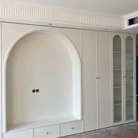 Meuble TV en bois massif de style moderne français, espace de rangement, écologique, durable, multifonctionnel, meubles pour la maison, appartements, villas