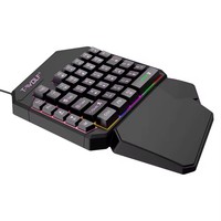 TWOLF Clavier de jeu filaire à une main avec rétro-éclairage LED Mini Keycap mécanique de vente chaude pour téléphone et ordinateur