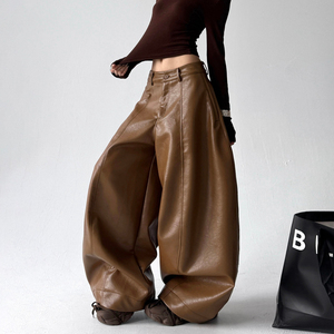 <span class=keywords><strong>Pantalon</strong></span> en <span class=keywords><strong>cuir</strong></span> PU noir sur mesure pour <span class=keywords><strong>femme</strong></span>, <span class=keywords><strong>pantalon</strong></span> <span class=keywords><strong>large</strong></span> et ample en <span class=keywords><strong>cuir</strong></span> épais pour <span class=keywords><strong>femme</strong></span>, fabricant - Product Image 6
