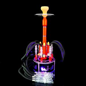 Ensemble Chicha de Fête Haut de Gamme avec 6 Tuyaux et Lumière LED, Kit Complet Chicha LED Rocket pour Salon de Chicha - Product Image 4
