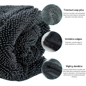 ผ้าเช็ดทำความสะอาดรถแบบเส้นใยไมโครไฟเบอร์ผ้าไมโครไฟเบอร์ - Product Image 3