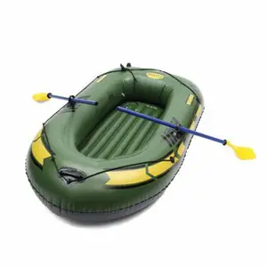 ขายส่งสีเขียวสีBlow-UpเรือหนาInflatable Kayak Inflatableเรือตกปลา