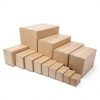 Boîtes en carton ondulé en forme d'avion pour livraison express, boîtes de déménagement, cartons postaux demi-hauteur, trois couches, vente en gros