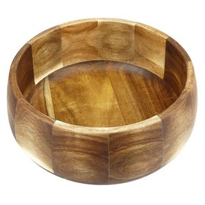 Bol à salade en bois de manguier écologique avec un ensemble d'outils de service pour la maison, l'hôtel et la restauration - Product Image 4