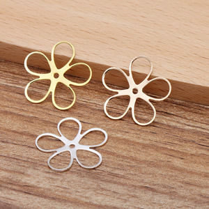 Acessórios de Ornamentação DIY Material Artesanal Peça de Flor de Cobre 22mm 5 Peças (09344) - Product Image 4
