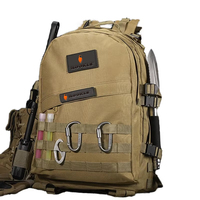 Sac à dos tactique unisexe imperméable pour l'extérieur, en Oxford, avec doublure en polyester camouflage, fermeture éclair, 40L, compartiment pour ordinateur, design arqué