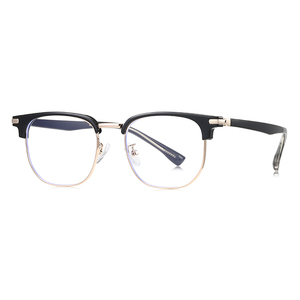 Lunettes de vue classiques 8802 pour homme, monture carrée en alliage métallique, verres optiques pour <span class=keywords><strong>myopie</strong></span>, lunettes anti-lumière bleue TR90 - Product Image 4