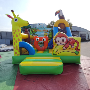 Château gonflable pour tout-petits, aire de jeux gonflable avec toboggan, château gonflable animalier - Product Image 5