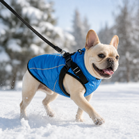 Veste imperméable pour chien avec harnais, manteau chaud doublé de polaire, gilet réfléchissant coupe-vent pour l'hiver, pour chiens de petite, moyenne et grande taille