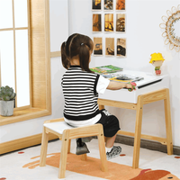 Ensemble table et chaises modernes en bois pour enfants pour dessiner et lire pour le salon des enfants