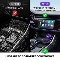 Adaptateur sans fil 2-en-1 Phoebus Link CarPlay & Android Auto avec boîte intelligente pour Apple Android Dongle USB Type-C Garantie 1 an